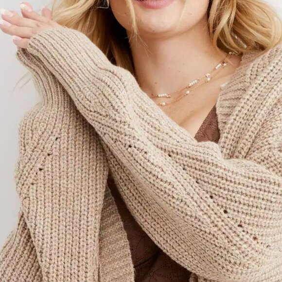 NEW Aerie Wide Rib Oversized Cardigan XL - Picture 3 of 13